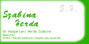 szabina herda business card